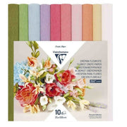 Clairefontaine florist crepe paper – Pastel assortment 10-pack