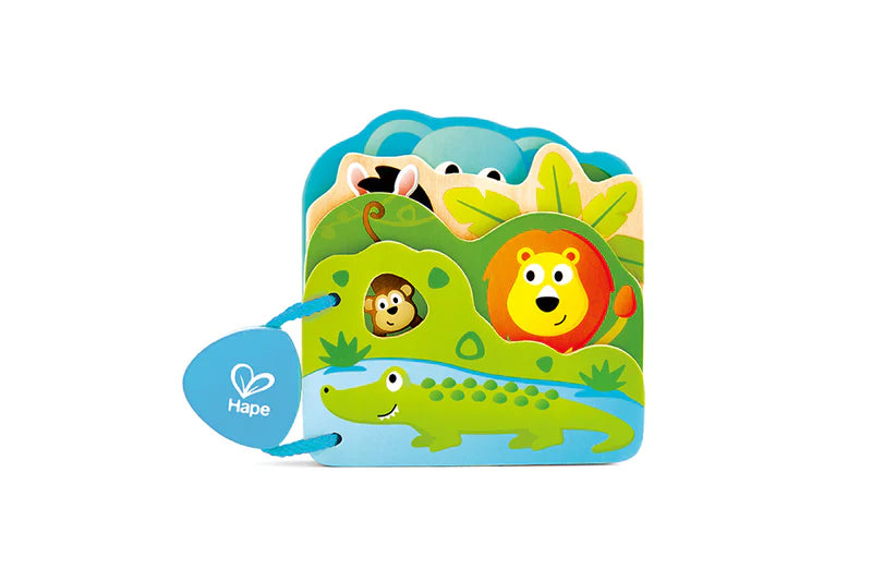Hape - Baby's Wild Animal Book - 6 Pieces