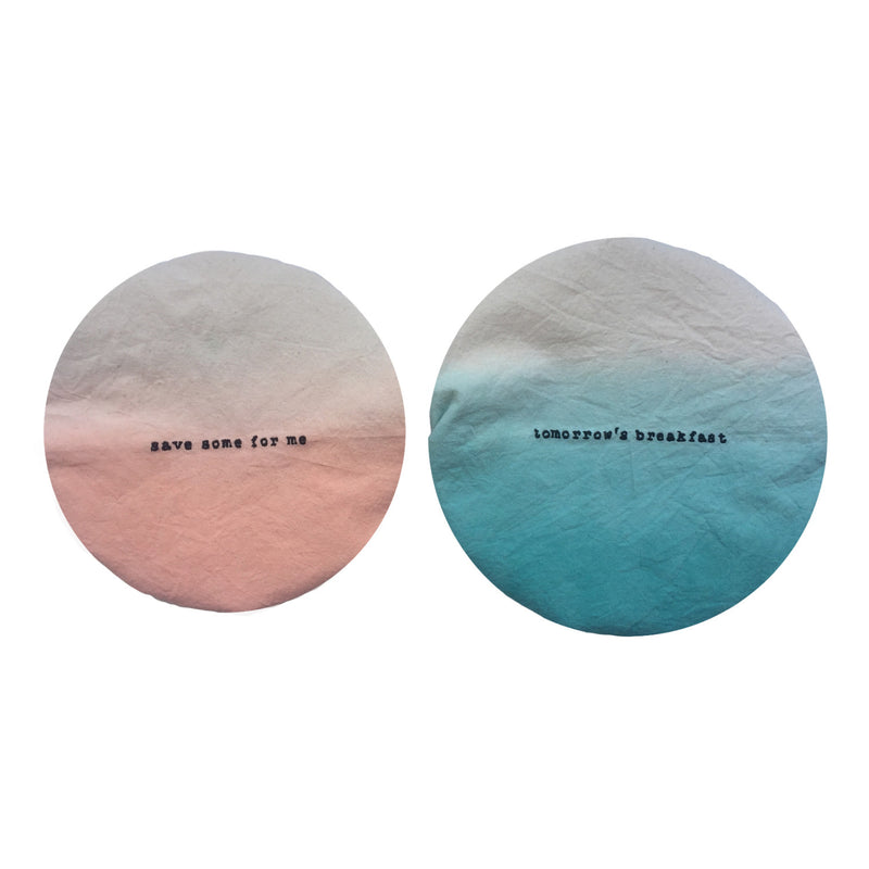 Danica Ombre Save Some For Me Cotton Bowl Covers Set of 2