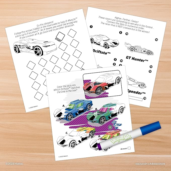 Imagine Ink - Livre de coloriage magique Hot Wheels