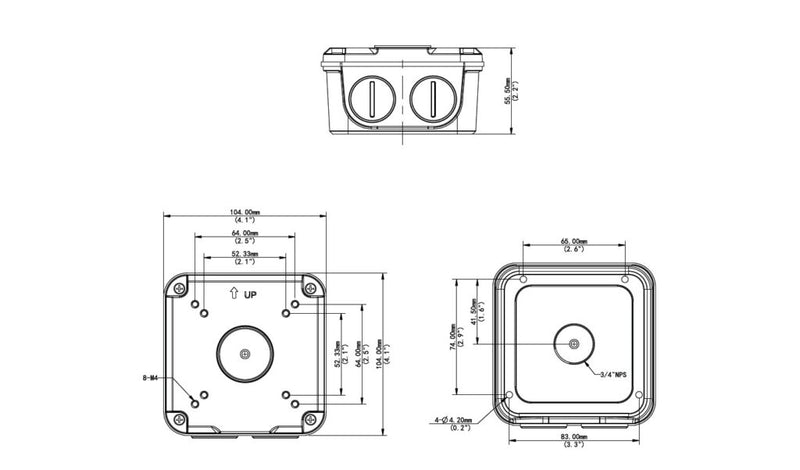 Gyration – Mounting Box for Network Camera ACS-J106 - Aluminum Alloy