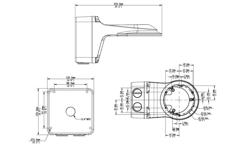 Gyration – Wall Mount for Network Camera ACS-J107- Aluminum Alloy