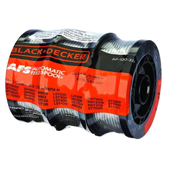BLACK+DECKER - AF-100-3ZP - Automatic-Feed Trimmer Spools - 3-Pack
