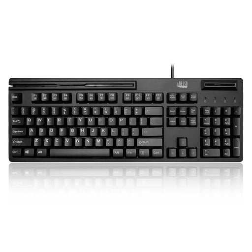 Adesso EasyTouch AKB-630RB smart card and magnetic stripe reader keyboard