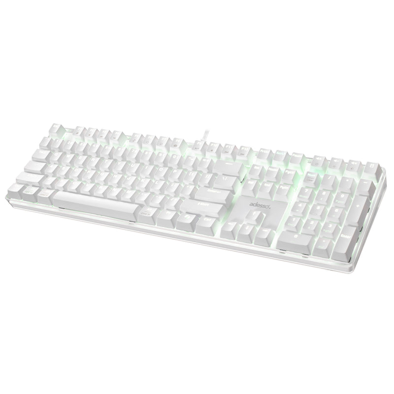 Adesso – Keyboard Wired Multi OS Illuminated Copilot AI Hotkey - White