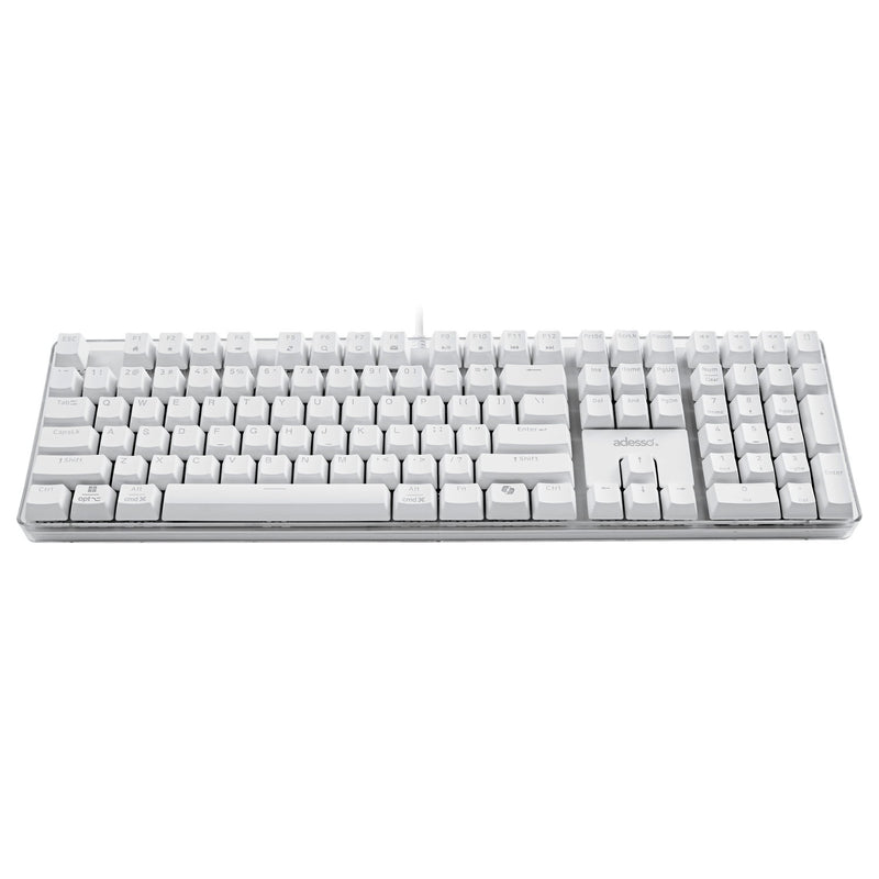 Adesso – Keyboard Wired Multi OS Illuminated Copilot AI Hotkey - White