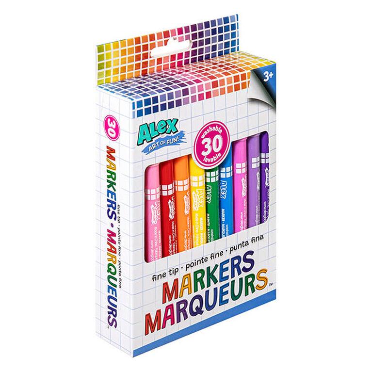 ALEX - Art of Fun - Fine Tip Markers 30Pk - Limolin 