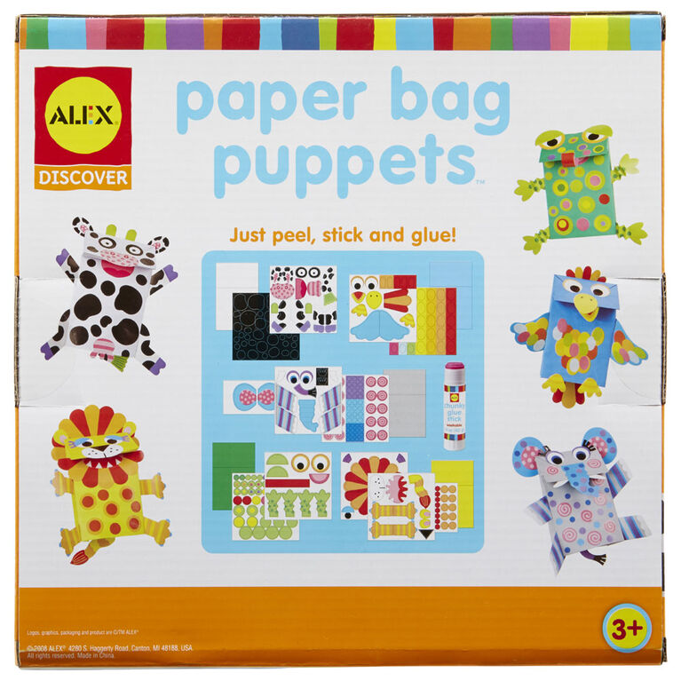 ALEX Toys - Discover Paper Bag Puppets - Limolin 