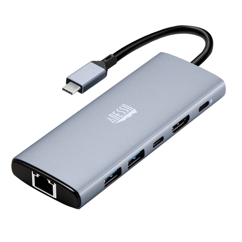 Adesso – Docking Station 6-in-1 Multiport supports USB C to HDMI, PD, RJ45, 2 x USB A, USB-C