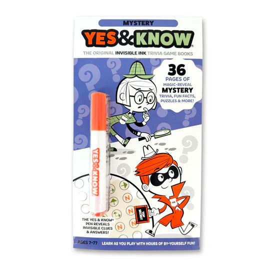 Yes & Know - INVISIBLE INK - The Original INVISIBLE INK Trivia Books