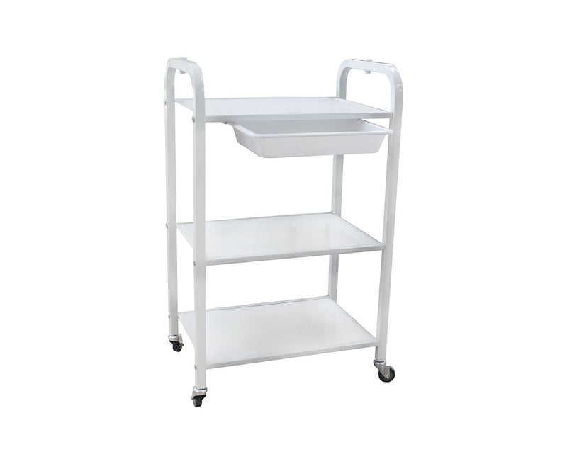 Adorable - Round Metal Eec Trolley With 3 Shelves And 1 Drawer - Limolin 