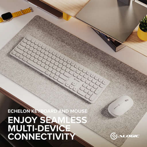 Alogic - Alogic Keyboard Bluetooth EchelonUS-C Rechargeable Compact Mac - White - Limolin 