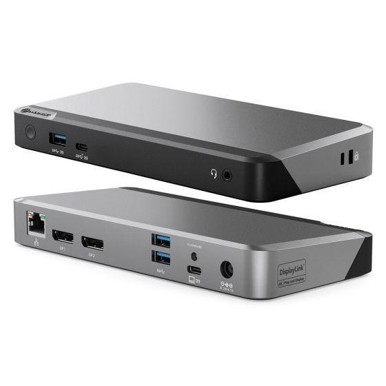 Alogic -DX2 Dual 4K Display Universal Docking Station - with 65W Power Delivery - Limolin 