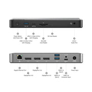 Alogic - Docking Station - MX3 USB-C Triple Display DP Alt Mode - Limolin 