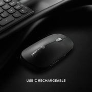 Alogic - Keyboard & Mouse Combo Wireless USB-C & 2.4GHz USB-A - Black - Limolin 