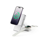 Alogic - Qi Charging & Powerbank Matrix+ 5000mAh 3-in-1 Fast Charging 7.5W USB-C Apple Watch Charger 2W 30W Wall Charger Kickstand MagSafe - Black - Limolin 