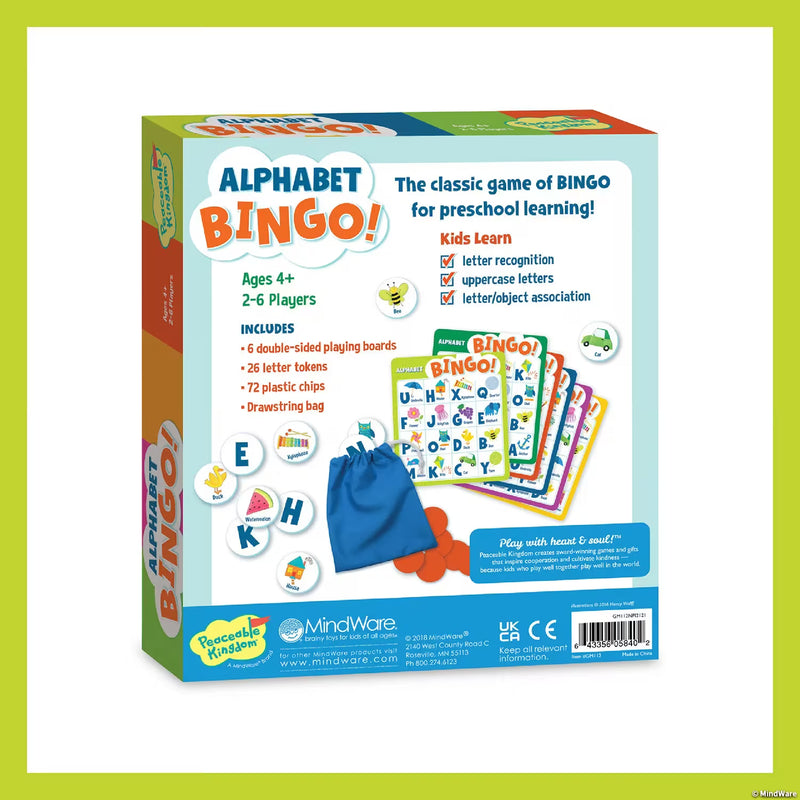 PEACEABLE KINGDOM - Jeu de bingo alphabet