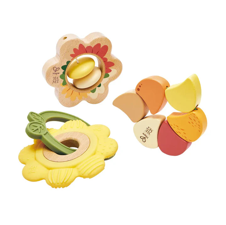 Hape - MET Artful Flowers Rattle Trio