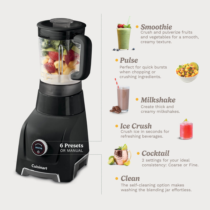 Cuisinart - Mélangeur Hurricane® avec Bocal en Verre de 48 oz | BL-200BKC