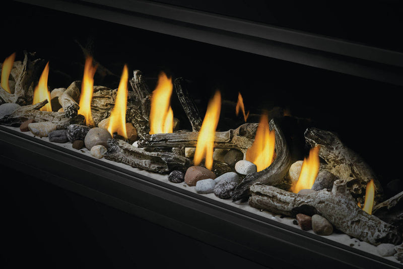 Napoleon - Ascent Linear Natural Gas Fireplace - BL46NTE-1 (BL46NTE-1) - detail view. Shown with a finishing configuration; optional kits are sold separately.