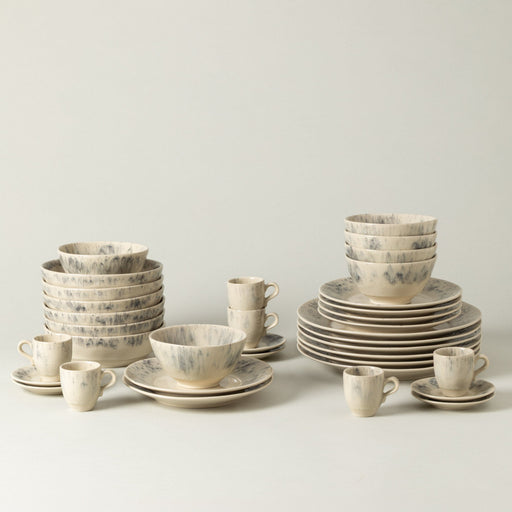 Madeira - Cream 30-piece Dinnerware Set with Coffee Cup and Saucer