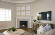 Napoleon - Ascent X Natural Gas Fireplace - BX36NTRE (BX36NTRE) - installed room view. Shown with a finishing configuration; optional kits are sold separately.