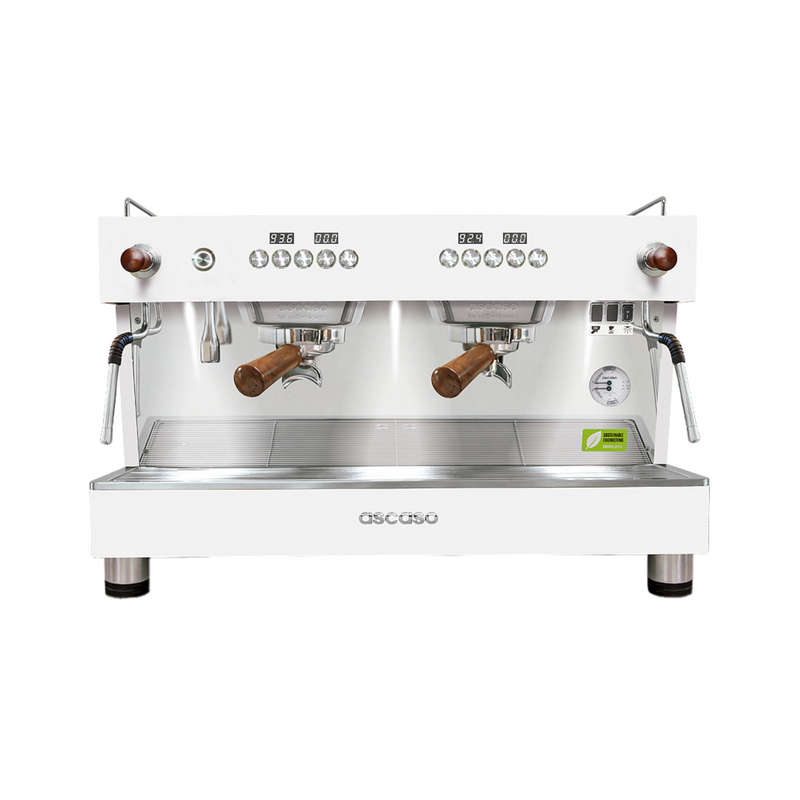 ASC-5USBT12GR04 | Ascaso Barista T One Raised ETL with Joystick - White / 2 Groups