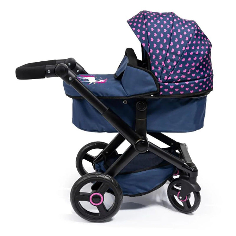 Bayer Design - Xeo - Combi Dolls Pram - Heart Pattern - Limolin 