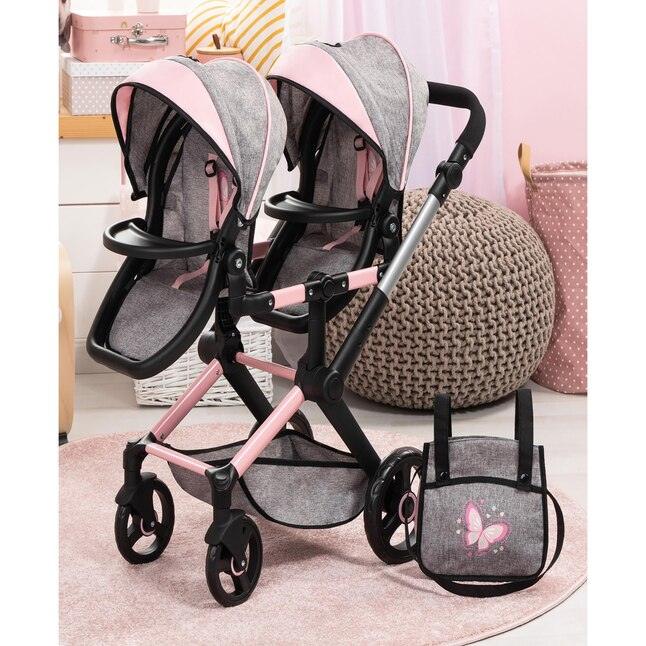 Bayer Design - Xeo Twin - Doll Pram - Grey - Limolin 