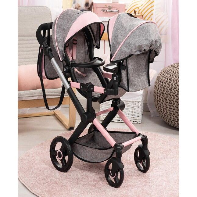 Bayer Design - Xeo Twin - Doll Pram - Grey - Limolin 