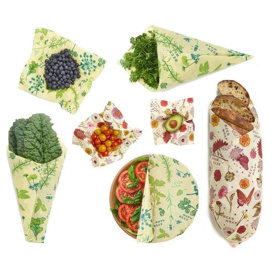 Bees Wrap - Variety Pack Wrap 7/St Assorted Size/Design Plant-Based - Limolin 