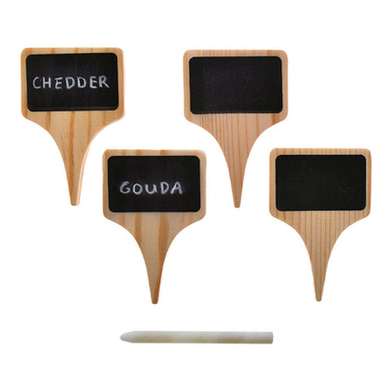 Bel-Air - Wood Cheese Markers Set - 4pc +1 chalk - Limolin 