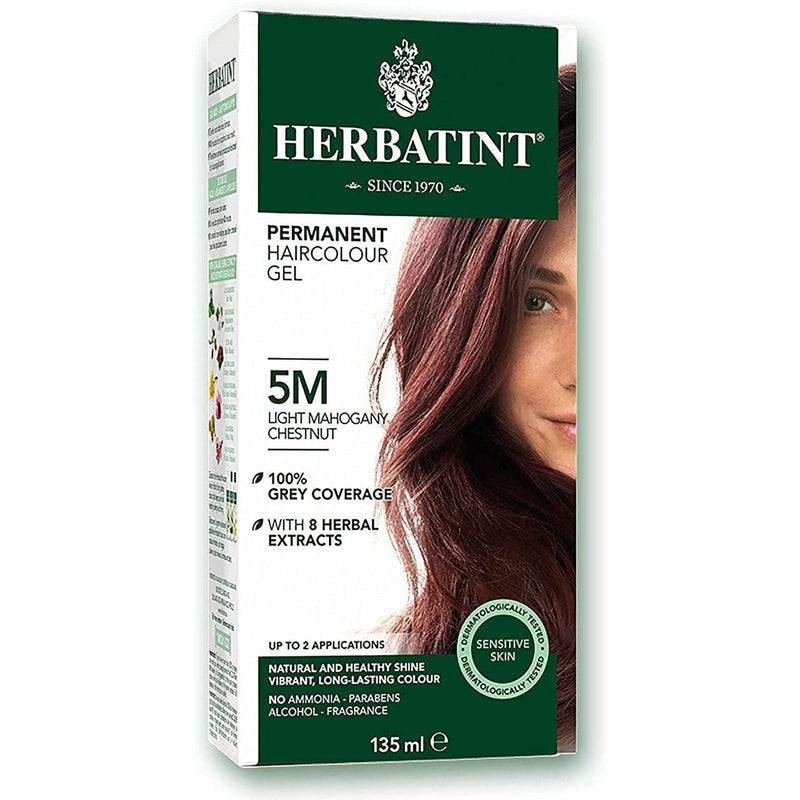 BioForce - Herbatint - Permanent Hair Color - M5 Light Mahogany Chestnut - 135ml - Limolin 