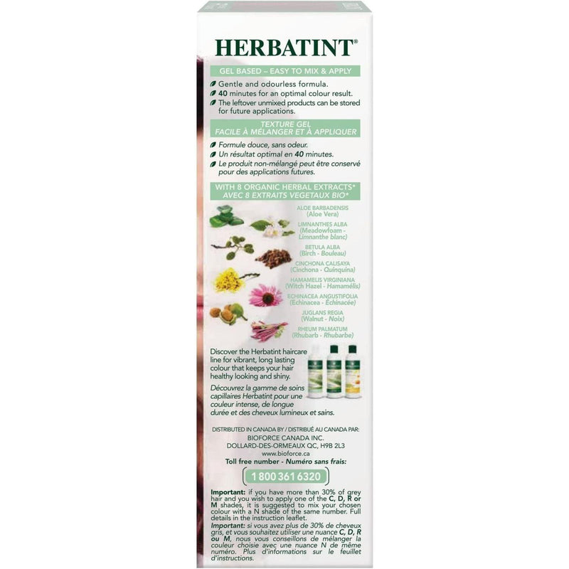 BioForce - Herbatint - Permanent Hair Color - M5 Light Mahogany Chestnut - 135ml - Limolin 