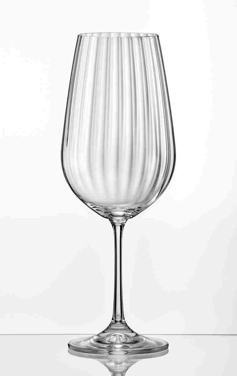 Bohemia Crystal - Waterfall Optic Wine (Set of 6) 550ml - Limolin 