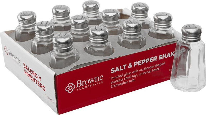 Browne - Salière et poivrière - Dessus champignon | 59 mL / 3,6 x 2 po / 9,1 x 5,1 cm