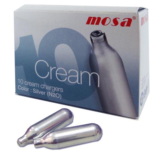 Browne - MOSA Cream Whipper Chargers, (8gr) N20 (Nitrous Oxide) Box of 10 - Limolin 