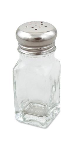 Browne - Salt & Pepper Shakers, Square Glass, 2oz/59ml, 4x1.5"/10.2x3.8cm - Limolin 