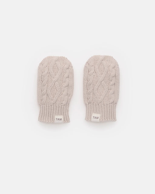 Cable Cotton Knit Mittens