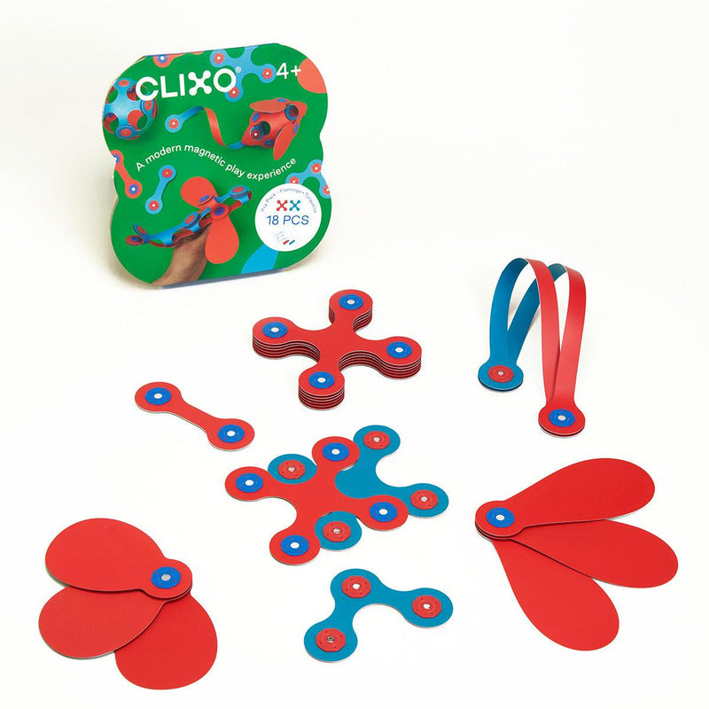 CLIXO - Itsy Pack - Flamingo/Turquoise (18Pcs) - Limolin 