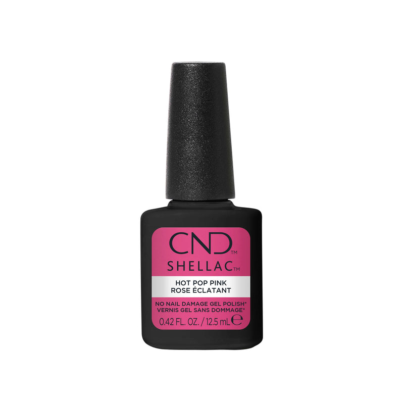 CND - SHELLAC Gel Polish - Hot Pop Pink #121 | 0.42 fl oz / 12.5 mL