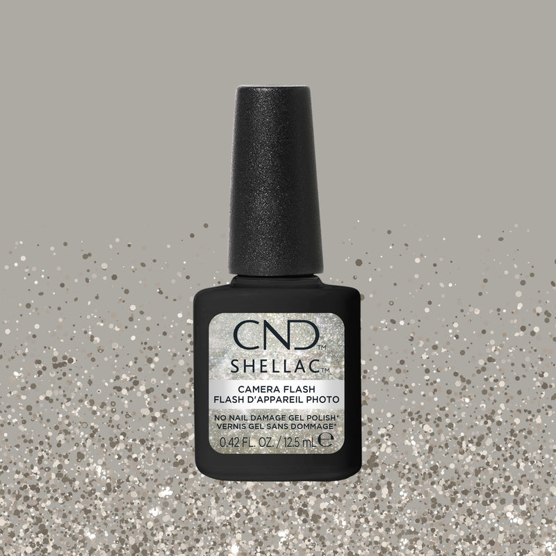 CND - SHELLAC Glittercore Gel Polish - Camera Flash #498 | 0.42 fl oz / 12.5 mL