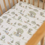 Copper Pearl - Hundred Acre Wood Premium Crib Sheet - lifestyle