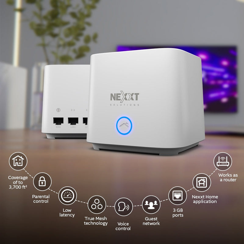 Nexxt NCM-X1800 2PK – two-pack mesh networking features