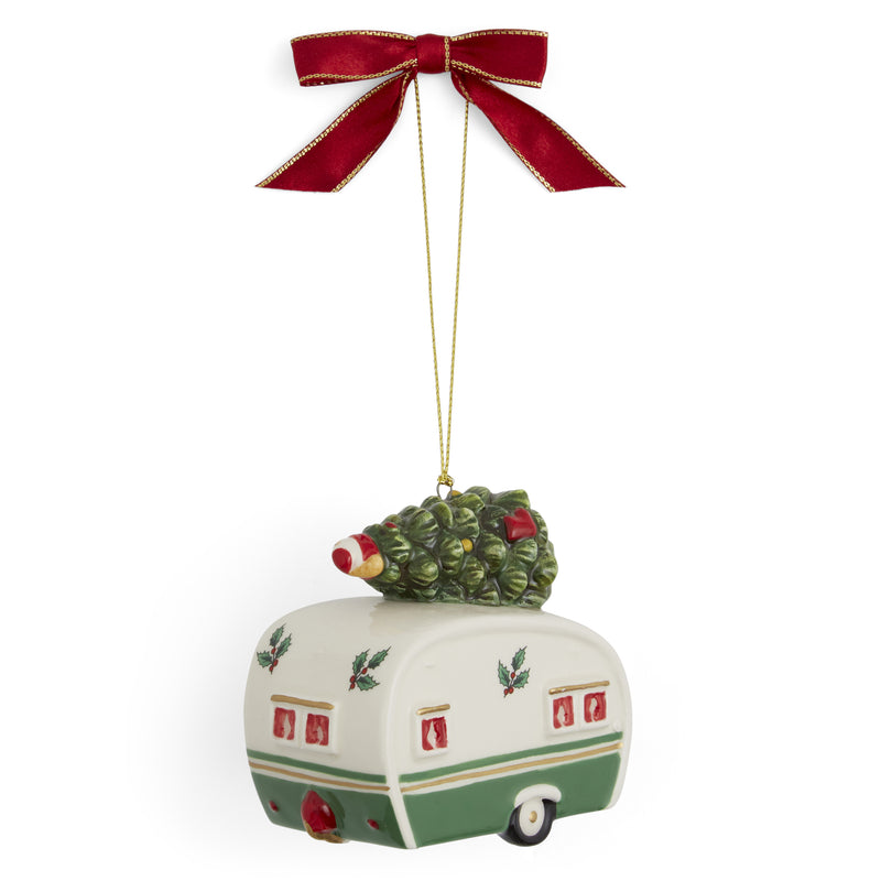 Spode - Christmas Tree Figural - Camper Van Ornament | 3.5 in / 8.9 cm