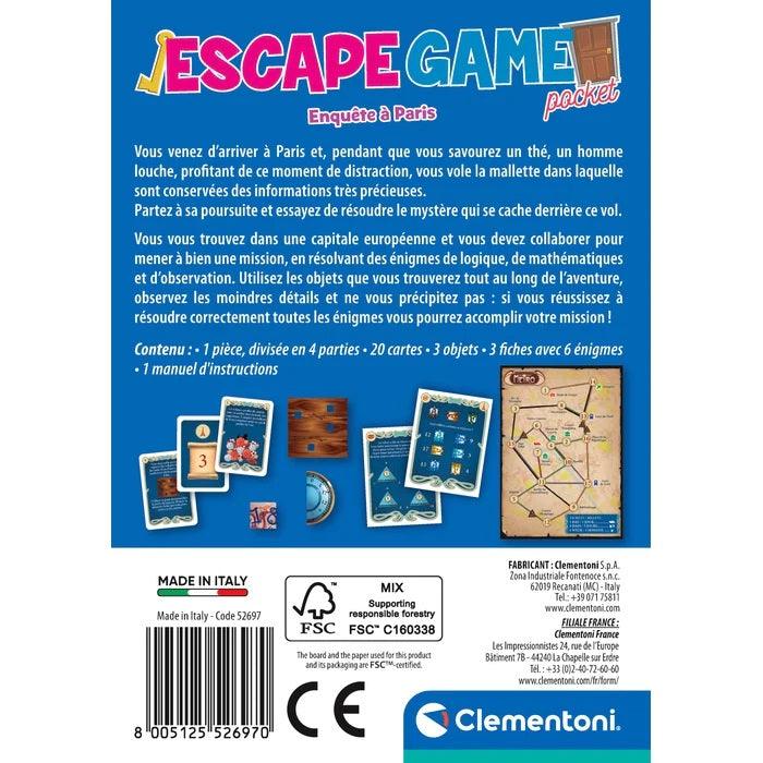 Clementoni - Escape Game - Enquete e Paris (FR) - Limolin 