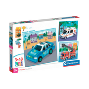 Clementoni - Rescue Vehicles (3x48 Pieces) - Limolin 