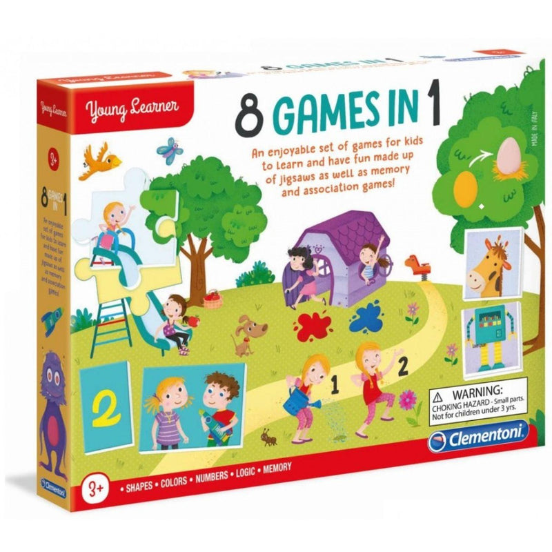 Clementoni - Young Learner - 8 Gamesin 1 - Limolin 
