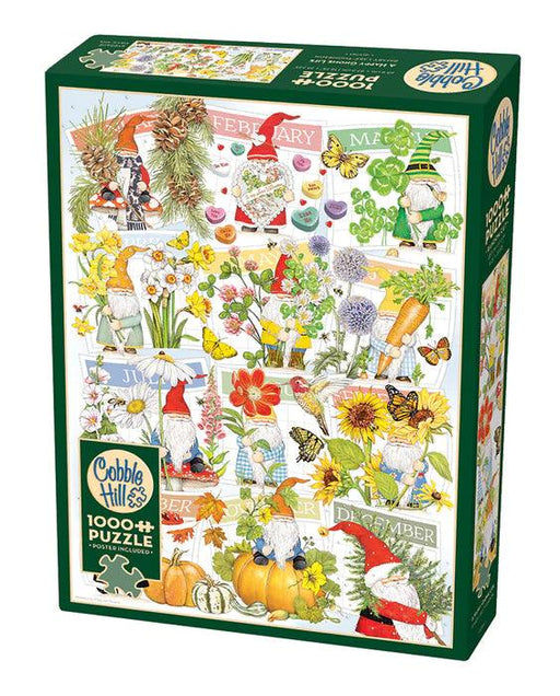 Cobble Hill - A Happy Gnome Life-1000 Piece Puzzle - Limolin 