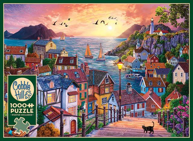 Cobble Hill - Coastal Town at Sunset - Limolin 